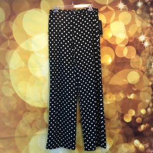 NWT Ralph Lauren Wide Leg Polka Dot Dress Pants